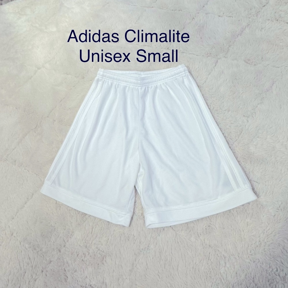 Adidas Climalite White Shorts - Unisex Small